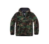 Strickfleece-Pullover BRANDIT "Brandit Herren Teddyfleece Worker Pullover", Herren, Gr. 6XL, woodland, 100% Polyester, unifarben, normal, ohne Ausschnitt, Pullover (88612800-6XL) woodland