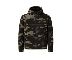 Strickfleece-Pullover BRANDIT "Brandit Herren Teddyfleece Worker Pullover", Herren, Gr. 7XL, schwarzcamouflage, 100% Polyester, unifarben, normal, ohne Ausschnitt, Pullover (39334822-7XL) schwarzcamou