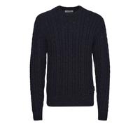 Strickfleece-Pullover CASUAL FRIDAY "Strickpullover CFKARL cable crew neck knit with neps", Herren, Gr. XL, blau (schwarz navy), Obermaterial: 60% Baumwolle CO. 40% Polyacryl PAN., Pullover (36902763-