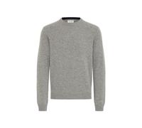 Strickfleece-Pullover CASUAL FRIDAY "Strickpullover CFKarl", Herren, Gr. XL, grau (monument melange), Obermaterial: 80% Wolle WO. 20% Polyamid PA., Pullover (32694016-XL) monument melange