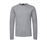Strickfleece-Pullover CASUAL FRIDAY "Strickpullover CFKent", Herren, Gr. XXL, grau (light grau melange), Obermaterial: 50% Wolle WO. 50% Polyacryl PAN., Pullover (69672028-XXL) light grau melange