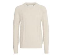 Strickfleece-Pullover CASUAL FRIDAY "Strickpullover CFKRISTIAN crew neck cable knit", Herren, Gr. 3XL, beige (moonstruck), Obermaterial: 25% Wolle WO. 25% Polyacryl PAN. 24% Nylon NY. 20% Baumwolle CO