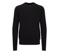 Strickfleece-Pullover CASUAL FRIDAY "Strickpullover CFKRISTIAN raglan rib crew neck knit", Herren, Gr. L, blau (schwarz navy), Obermaterial: 100% Baumwolle CO., Pullover (96422258-L) schwarz navy