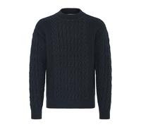 Strickfleece-Pullover CASUAL FRIDAY "Strickpullover CFMILLOW", Herren, Gr. M, blau (schwarz navy), Obermaterial: 80% Polyacryl PAN. 20% Wolle WO., Pullover (58823611-M) schwarz navy