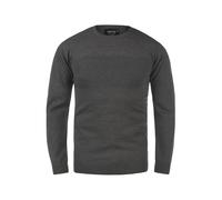Strickfleece-Pullover INDICODE "Strickpullover IDErnesto", Herren, Gr. XL, grau (charcoal mix), Obermaterial: 80% Baumwolle CO. 20% Polyamid PA., Pullover (66153857-XL) charcoal mix