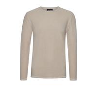 Strickfleece-Pullover INDICODE "Strickpullover IDKarpo", Herren, Gr. 3XL, beige (fog), Obermaterial: 100% Baumwolle CO., Pullover (58248526-XXXL) fog