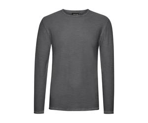 Strickfleece-Pullover INDICODE "Strickpullover IDKarpo", Herren, Gr. M, grau (pewter), Obermaterial: 100% Baumwolle CO., Pullover (70169203-M) pewter