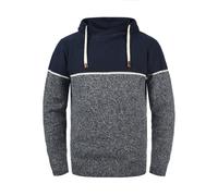 Indicode Lynde Herren Strickpullover Feinstrick Pullover mit Kapuze, Größe:XL, Farbe:Navy (400)