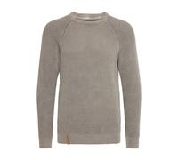 Strickfleece-Pullover INDICODE "Strickpullover IDRockford", Herren, Gr. M, grau (iron), Obermaterial: 100% Baumwolle CO., Pullover (62990456-M) iron