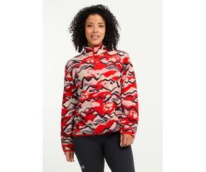 Strickfleece-Pullover JACK WOLFSKIN "PAW ERA 100 PRINT HZ W", Damen, Gr. XL (46), bunt (mountain paw), Obermaterial: 100% Polyester, normal, Rundhals, Pullover, aus Strickfleece, mit halbem Reißversch