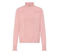 Strickfleece-Pullover OXMO "Strickpullover OXBMMNERA ONECK JUMPER", Damen, Gr. XS, rosa (pale mauve melange), Obermaterial: 50% Viskose CV. 27% Nylon NY. 23% Polyester PES., Pullover (70483760-XS) pal