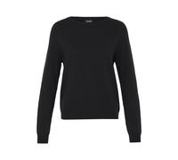 Strickfleece-Pullover OXMO "Strickpullover OXBMMNORA RAGLAN JUMPER", Damen, Gr. M, schwarz, Obermaterial: 52% Viskose CV. 28% Polyester PES. 20% Polyamid PA., Pullover (58000327-M) schwarz