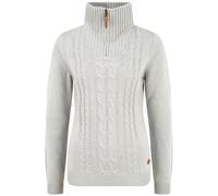Strickpullover OXMO "Strickpullover OXCarry" Gr. L, grau (mid grau), Damen, Grobstrick, Obermaterial: 100% Polyacryl PAN., unifarben, Pullover (63564904-L) mid grau