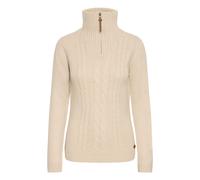 Strickfleece-Pullover OXMO "Strickpullover OXCarry", Damen, Gr. XXL, beige (cement melange), Obermaterial: 100% Polyacryl PAN., Pullover (57217358-XXL) cement melange