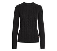 OXMO OXCarryone Damen Strickpullover Pullover mit Rundhals Label-Badge Regular fit, Größe:XL, Farbe:Black (799000)