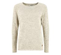 Strickfleece-Pullover OXMO "Strickpullover OXDaniela", Damen, Gr. M, weiß (bone weiß), Obermaterial: 50% Baumwolle CO. 50% Polyacryl PAN., Pullover (46939656-M) bone weiß