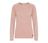 Strickfleece-Pullover OXMO "Strickpullover OXDaniela", Damen, Gr. XS, rosa (mahogany rose melange), Obermaterial: 50% Baumwolle CO. 50% Polyacryl PAN., Pullover (79947055-XS) mahogany rose melange
