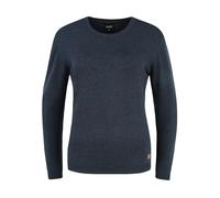 OXMO Edda Damen Strickpullover Feinstrick Pullover mit Rundhalsausschnitt, Größe:S, Farbe:INS BL Mel (7989915)
