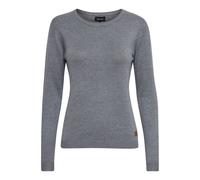 Strickfleece-Pullover OXMO "Strickpullover OXEdda", Damen, Gr. S, grau (grau mel), Obermaterial: 70% Viskose CV. 30% Nylon NY., Pullover (64700052-S) grau mel
