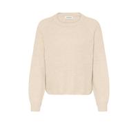 Strickfleece-Pullover OXMO "Strickpullover OXFansi", Damen, Gr. XS, beige (oatmeal melange), Obermaterial: 93% Polyester PES. 5% Wolle mw. 2% Elasthan EL., Pullover (93927051-XS) oatmeal melange