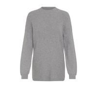 Strickfleece-Pullover OXMO "Strickpullover OXFansy", Damen, Gr. M, grau (grau melange), Obermaterial: 50% Viskose CV. 28% Polyester PES. 22% Polyamid PA., Pullover (37709144-M) grau melange