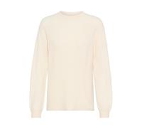 Strickfleece-Pullover OXMO "Strickpullover OXFansy", Damen, Gr. S, weiß (birch), Obermaterial: 50% Viskose CV. 28% Polyester PES. 22% Polyamid PA., Pullover (84206854-S) birch