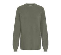 Strickfleece-Pullover OXMO "Strickpullover OXFansy", Damen, Gr. XS, braun (mulled basil), Obermaterial: 50% Viskose CV. 28% Polyester PES. 22% Polyamid PA., Pullover (74480909-XS) mulled basil