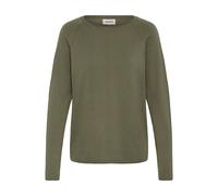 Strickfleece-Pullover OXMO "Strickpullover OXFKEANA", Damen, Gr. S, grün (dusty olive), Obermaterial: 50% Viskose CV. 28% Polyester PES. 22% Nylon NY., Pullover (28122334-S) dusty olive