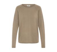 Strickfleece-Pullover OXMO "Strickpullover OXFKEANA", Damen, Gr. XS, beige (desert taupe), Obermaterial: 50% Viskose CV. 28% Polyester PES. 22% Nylon NY., Pullover (94854857-XS) desert taupe