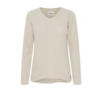 Strickfleece-Pullover OXMO "Strickpullover OXHanna", Mädchen, Gr. M, beige (oatmeal), Obermaterial: 100% Baumwolle CO., Pullover (93951951-M) oatmeal