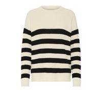 Strickfleece-Pullover OXMO "Strickpullover OXKAVINA", Damen, Gr. XL, weiß (marshmallow), Obermaterial: 70% Baumwolle CO recyc.. 30% Polyester Pol. recyc.., Pullover (36744265-XL) marshmallow