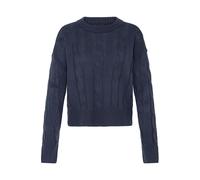 Strickfleece-Pullover OXMO "Strickpullover OXKimni", Damen, Gr. XL, blau (night sky), Obermaterial: 50% Polyacryl PAN. 50% Polyester PES., Pullover (49480248-XL) night sky