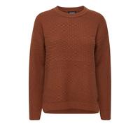 Strickpullover OXMO "Strickpullover OXMilla" Gr. M, braun (brunette), Damen, Obermaterial: 60% Polyacryl PAN. 40% Baumwolle CO., Pullover (85346800-M) brunette