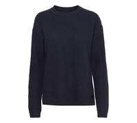 Strickfleece-Pullover OXMO "Strickpullover OXMilla", Damen, Gr. XL, blau (total eclipse), Obermaterial: 60% Polyacryl PAN. 40% Baumwolle CO., Pullover (63762828-XL) total eclipse