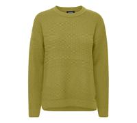 Strickfleece-Pullover OXMO "Strickpullover OXMilla", Damen, Gr. XS, grün (sage), Obermaterial: 60% Polyacryl PAN. 40% Baumwolle CO., Pullover (14562714-XS) sage