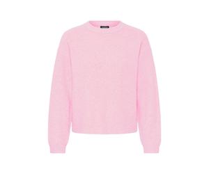 Strickfleece-Pullover OXMO "Strickpullover OXMolara", Damen, Gr. XS, pink (parfait pink melange), Obermaterial: 93% Polyester PES. 5% Wolle mw. 2% Elasthan EL., Pullover (89063368-XS) parfait pink mel
