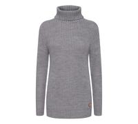Strickfleece-Pullover OXMO "Strickpullover OXNanna", Damen, Gr. S, grau (medium grau melange), Obermaterial: 85% Polyacryl PAN. 15% Wolle WO., Pullover (68770254-S) medium grau melange
