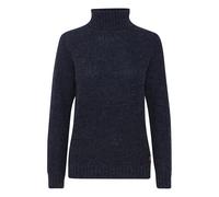 Strickfleece-Pullover OXMO "Strickpullover OXNanna", Damen, Gr. XS, blau (total eclipse melange), Obermaterial: 85% Polyacryl PAN. 15% Wolle WO., Pullover (49875460-XS) total eclipse melange