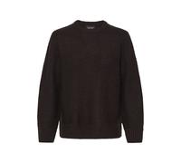 Strickfleece-Pullover OXMO "Strickpullover OXNelly", Damen, Gr. L, grau (meteorite), Obermaterial: 50% Polyacryl PAN. 50% Polyacryl PAN recyc.., Pullover (59054750-L) meteorite