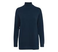 Strickfleece-Pullover OXMO "Strickpullover OXRatina", Damen, Gr. L, blau (total eclipse), Obermaterial: 50% Viskose CV. 27% Nylon NY. 23% Polyester PES., Pullover (15016307-L) total eclipse