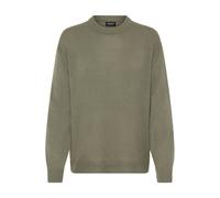 Strickfleece-Pullover OXMO "Strickpullover OXSamson", Damen, Gr. L, braun (mulled basil), Obermaterial: 50% Polyacryl PAN. 50% Polyacryl PAN recyc.., Pullover (87356128-L) mulled basil