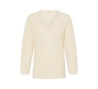 Strickfleece-Pullover OXMO "Strickpullover OXSandie", Damen, Gr. XL, weiß (birch), Obermaterial: 50% Polyacryl PAN. 50% Polyacryl PAN recyc.., Pullover (17921511-XL) birch