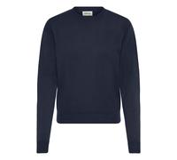 Strickfleece-Pullover OXMO "Strickpullover OXScanny", Damen, Gr. XS, blau (total eclipse), Obermaterial: 50% Viskose CV. 28% Polyester PES. 22% Polyamid PA., Pullover (23274051-XS) total eclipse