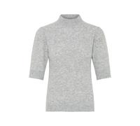 Strickfleece-Pullover OXMO "Strickpullover OXSif", Damen, Gr. M, grau (grau melange), Obermaterial: 44% Polyester Pol. recyc.. 23% Polyacryl PAN. 22% Polyester PES. 8% Wolle WO. 3% Elasthan EL., Pullo