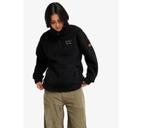 Strickfleece-Pullover ROXY "LIVE OUT LOUD ART", Damen, Gr. XL, schwarz (anthrazit), Obermaterial: 100% Polyester, unifarben, Bündchen, Pullover, mit Stehkragen (96538954-XL) anthrazit