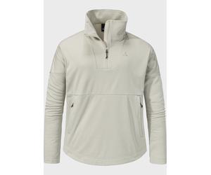 Strickfleece-Pullover SCHÖFFEL "Urban CIRC Fleece Style Baguio WMS", Damen, Gr. 38, beige (9040, natur), Oberstoff: 100% Polyester, Basic, hoch geschlossener Ausschnitt, Pullover (67569950-38) 9040, n