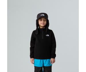 Strickfleece-Pullover THE NORTH FACE, Kinder, Gr. 7 (110), schwarz (tnf schwarz), Obermaterial: 100% Polyester, Pullover, aus Polyester, mit Stehkragen, mit Kinnschutz (47840610-7) tnf schwarz