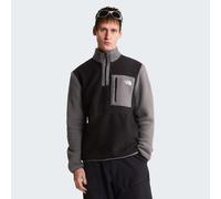 Strickfleece-Pullover THE NORTH FACE "M YUMIORI 1/4 ZIP", Herren, Gr. M, tnf schwarz, smoked pearl, Fleece, Obermaterial: 100% Polyester, normal, Rundhals, Pullover, aus Strickfleece, mit Stehkragen,