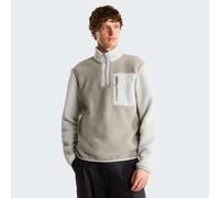 Strickfleece-Pullover THE NORTH FACE "M YUMIORI 1/4 ZIP", Herren, Gr. XL, stone slab, cumulus clou, Fleece, Obermaterial: 100% Polyester, normal, Rundhals, Pullover, aus Strickfleece, mit Stehkragen,