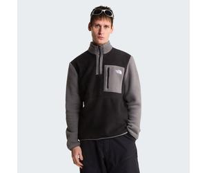 Strickfleece-Pullover THE NORTH FACE "M YUMIORI 1/4 ZIP", Herren, Gr. XL, tnf schwarz, smoked pearl, Fleece, Obermaterial: 100% Polyester, normal, Rundhals, Pullover, aus Strickfleece, mit Stehkragen,